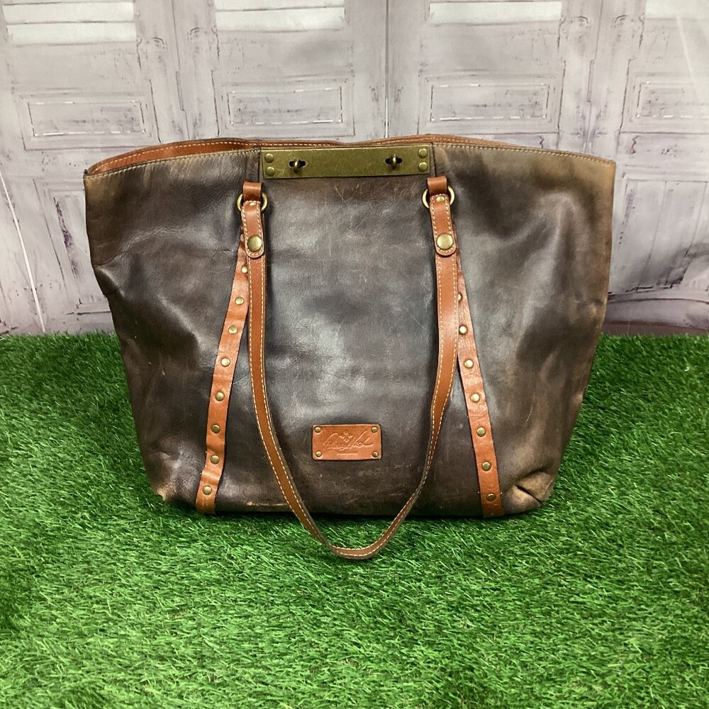 PATRICIA NASH Benvenuto Cowhide Leather Distressed Special Edition Shoulder Tote